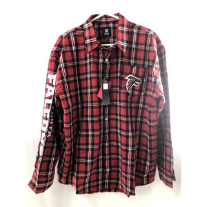Atlanta Falcons / NFL / FOCO Flannel Shirt - NWT Mens Size Large - #45159-H6